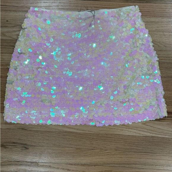 Zara SEQUIN MINI SKIRT - Picture 9 of 15